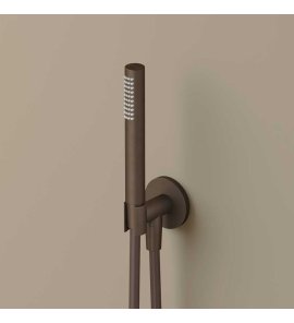 Hotbath Guy Row Zestaw prysznicowy z przyłączem kątowym ścienny Brushed Nickel M445R.TB