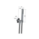 Hotbath Guy Row Zestaw prysznicowy z przyłączem kątowym ścienny Brushed Nickel M445R.TB