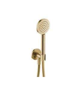 Hotbath Guy Row Zestaw prysznicowy z przyłączem kątowym ścienny Brushed Brass PVD M446R.BBP