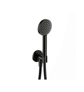 Hotbath Guy Row Zestaw prysznicowy z przyłączem kątowym ścienny Matt Black PVD M446R.MBP