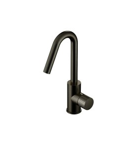 Hotbath Guy Diamond Bateria umywalkowa z obrotową wylewką Matt Black PVD GY004D.MBP