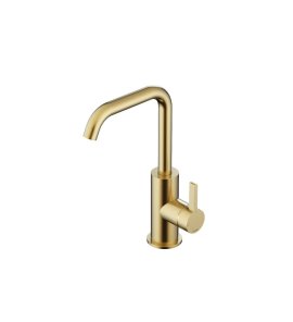 Hotbath Ace Bateria umywalkowa jednouchwytowa z obrotową wylewką Brushed Brass PVD AC004.BBP