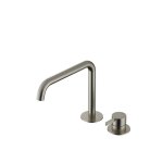 Hotbath Ace Bateria umywalkowa jednouchwytowa z 2 otworami i obrotową wylewką Brushed Nickel AC023.GN