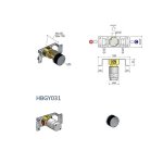 Hotbath Guy Diamond Bateria natryskowa podtynkowa - element zewnętrzny Matt Black PVD GY031D.MBP