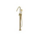 Hotbath Guy Diamond Bateria wannowa wolonostojąca ze słuchawką prysznicową i wężem prysznicowym Brushed Brass PVD GY177D.BBP