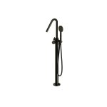 Hotbath Guy Diamond Bateria wannowa wolonostojąca ze słuchawką prysznicową i wężem prysznicowym Matt Black PVD GY177D.MBP