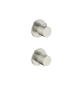 Hotbath Guy Diamond Bateria natryskowa termostatyczna podtynkowa 2-drożna - element zewnętrzny Brushed Nickel GY7009D.GN