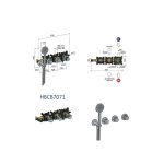Hotbath Guy Diamond Bateria wannowa termostatyczna podtynkowa, z dwoma zaworami i słuchawką prysznicową - element zewnętrzny Brushed Nickel GY7071D.GN