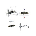 Hotbath Guy Diamond Bateria wannowa termostatyczna podtynkowa z wylewką i słuchawką prysznicową 2-drożna - element zewnętrzny Brushed Nickel GY7072D.GN