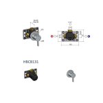 Hotbath Ace Bateria natryskowa podtynkowa - element zewnętrzny Matt Black PVD AC131.MBP