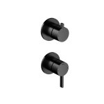 Hotbath Ace Bateria natryskowa podtynkowa 2-drożna z zaworem odcinającym - element zewnętrzny Matt Black PVD AC129.MBP