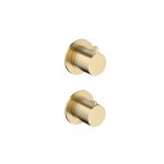 Hotbath Ace Bateria natryskowa termostatyczna podtynkowa 2-drożna - element zewnętrzny Brushed Brass PVD AC009.BBP