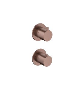 Hotbath Ace Bateria natryskowa termostatyczna podtynkowa 2-drożna - element zewnętrzny Brushed Copper PVD AC009.BCP