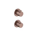 Hotbath Ace Bateria natryskowa termostatyczna podtynkowa 2-drożna - element zewnętrzny Brushed Copper PVD AC009.BCP