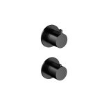 Hotbath Ace Bateria natryskowa termostatyczna podtynkowa 2-drożna - element zewnętrzny Matt Black PVD AC009.MBP