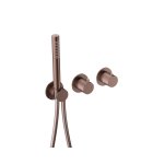 Hotbath Ace Bateria natryskowa termostatyczna podtynkowa, z dwoma zaworami i słuchawką prysznicową - element zewnętrzny Brushed Copper PVD AC071.BCP