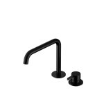 Hotbath Ace Bateria umywalkowa jednouchwytowa z 2 otworami i obrotową wylewką Matt Black PVD AC023.MBP