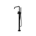 Hotbath Ace Bateria wannowa wolonostojąca ze słuchawką prysznicową i wężem prysznicowym Matt Black PVD AC177.MBP