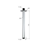 Hotbath Ace Ramię sufitowe do deszczownicy 300 mm Brushed Nickel AC453.GN