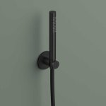 Hotbath Ace Zestaw natryskowy z uchwytem i słuchawką prysznicową Matt Black PVD AC443.MBP