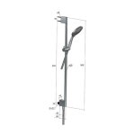 Hotbath Ace Zestaw prysznicowy na drążku ściennym Brushed Nickel M274.GN