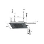 Hotbath Ace Deszczownica podtynkowa z wylewką kaskadową z dyszami mgiełkowymi 500x500 mm z oświetleniem LED Brushed Brass PVD AC146.BBP