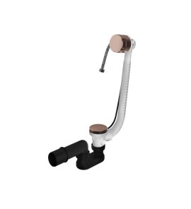 Hotbath Ace Odpływ wannowy z przelewem i systemem napełniania przez przelew Brushed Copper PVD P033.BCP