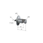 Hotbath Ace Uchwyt na słuchawkę prysznicową Matt Black PVD AC514.MBP