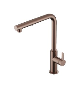 Hotbath Ace Bateria kuchenna z wyciąganą wylewką prysznicową i 2 strumieniami Brushed Copper PVD AC042.BCP