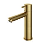 Hotbath Cobber Bateria umywalkowa jednouchwytowa Brushed Brass PVD CB003MS.BBP