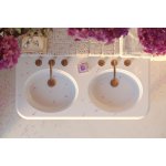 Bleu Provence Romantica Umywalka podwójna ścienna 120x56 white BP3120