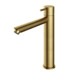 Hotbath Cobber Bateria umywalkowa jednouchwytowa wysoka Brushed Brass PVD CB003HS.BBP
