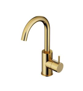 Hotbath Cobber Bateria umywalkowa z obrotową wylewką Brushed Brass PVD CB004.BBP