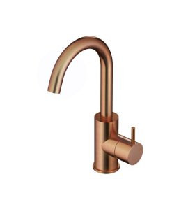 Hotbath Cobber Bateria umywalkowa z obrotową wylewką Brushed Copper PVD CB004.BCP