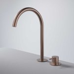 Hotbath Cobber Bateria umywalkowa 2-otworowa wysoka Brushed Copper PVD CB023H.BCP
