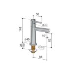 Hotbath Cobber Kran do zimnej wody Chrome E001.CR