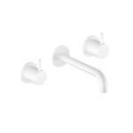 Hotbath Cobber Bateria umywalkowa podtynkowa 180 mm - element zewnętrzny Matt White CB105T-18.WH