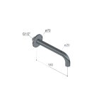 Hotbath Cobber Wylewka ścienna 180 mm Brushed Nickel CB095-18.GN