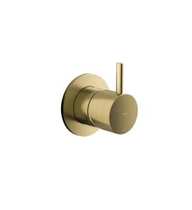 Hotbath Cobber Mieszacz podtynkowy 2-drożny z funkcją odcinającą - element zewnętrzny Brushed Brass PVD CB111.BBP