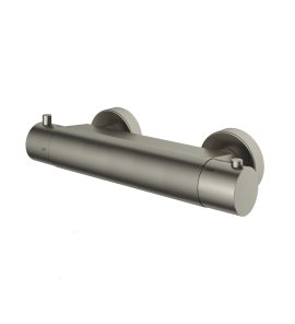 Hotbath Cobber Bateria natryskowa termostatyczna ścienna Brushed Nickel B008.GN