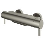 Hotbath Cobber Bateria wannowa termostatyczna ścienna z przełącznikiem i strumieniem wodospadu Brushed Nickel B021.GN