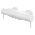 Hotbath Cobber Bateria wannowa termostatyczna ścienna z przełącznikiem i strumieniem wodospadu Matt White B021.WH