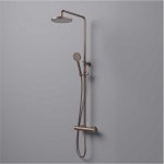 Hotbath Cobber Zestaw natryskowy termostatyczna z deszczownicą Ø 200 mm i zestawem prysznicowym na drążku Brushed Copper PVD SDSAC10.BCP