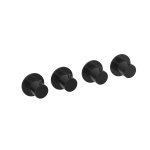 Hotbath Cobber Bateria natryskowa termostatyczna podtynkowa z 4-otworowa - element zewnętrzny Matt Black PVD CB7070.MBP