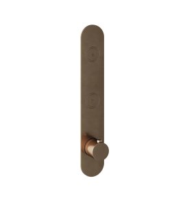 Hotbath Cobber Bateria termostatyczna 2-drożna podtynkowa z przyciskiem Aged Brass PB066.AB