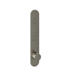Hotbath Cobber Bateria termostatyczna 2-drożna podtynkowa z przyciskiem Brushed Nickel PB066.GN