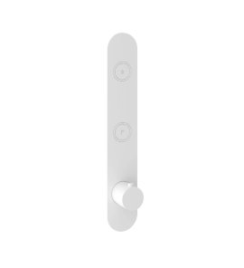Hotbath Cobber Bateria termostatyczna 2-drożna podtynkowa z przyciskiem Matt White PB066.WH