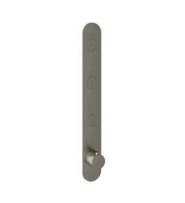Hotbath Cobber Bateria termostatyczna 3-drożna podtynkowa z przyciskiem element zewnętrzny Brushed Nickel PB050.GN
