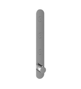 Hotbath Cobber Bateria termostatyczna 3-drożna podtynkowa z przyciskiem element zewnętrzny Chrome PB050.CR