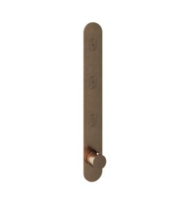 Hotbath Cobber Bateria termostatyczna 3-drożna podtynkowa z przyciskiem element zewnętrzny Aged Brass PB050.AB